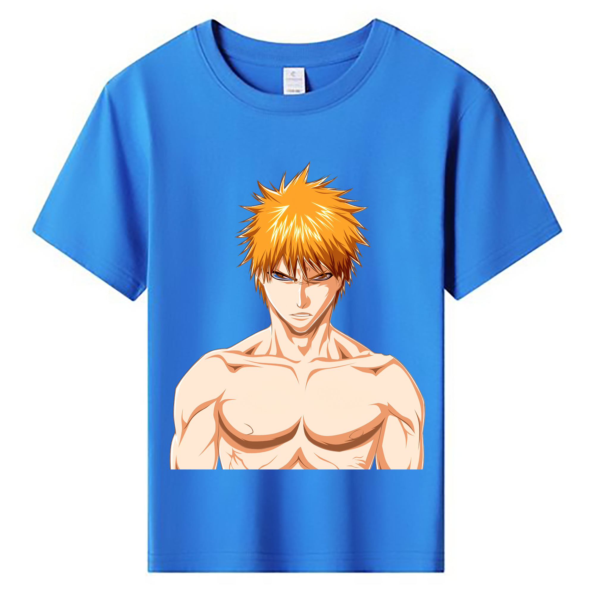 （画像用） ブリーチ 黒崎一護（くろさき いちご）BLEACH Kurosaki Ichigo 綿100％キッズTシャツ（フロントプリント）